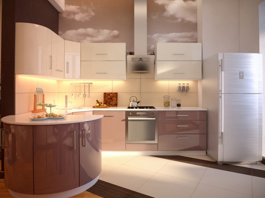Бежевый Холодильник В Интерьере Кухни Фото Дизайн