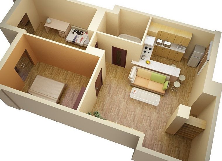Планировка хрущевки - зонирование и организация пространства в типовой квартире (75 фото-идей)