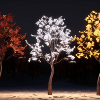 Светодиодные деревья: создаем праздничную атмосферу с помощью инновационного декора