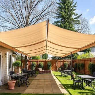 Навесы для участка: как выбрать, построить и сделать красиво