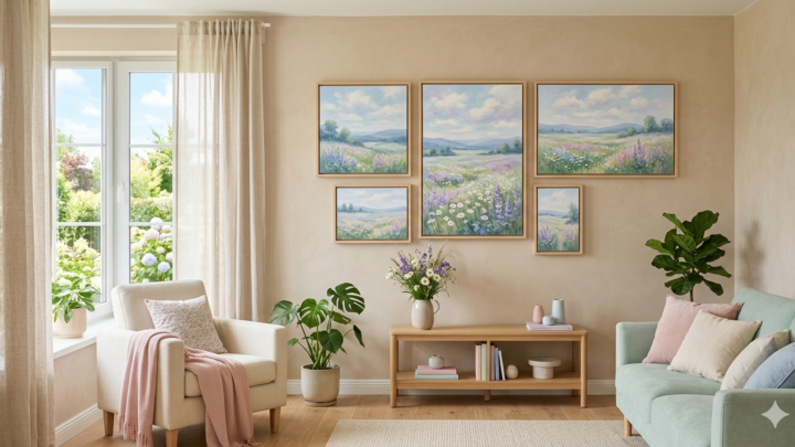 Картины в интерьере: как подобрать сюжет, размер и расположение под стиль комнаты