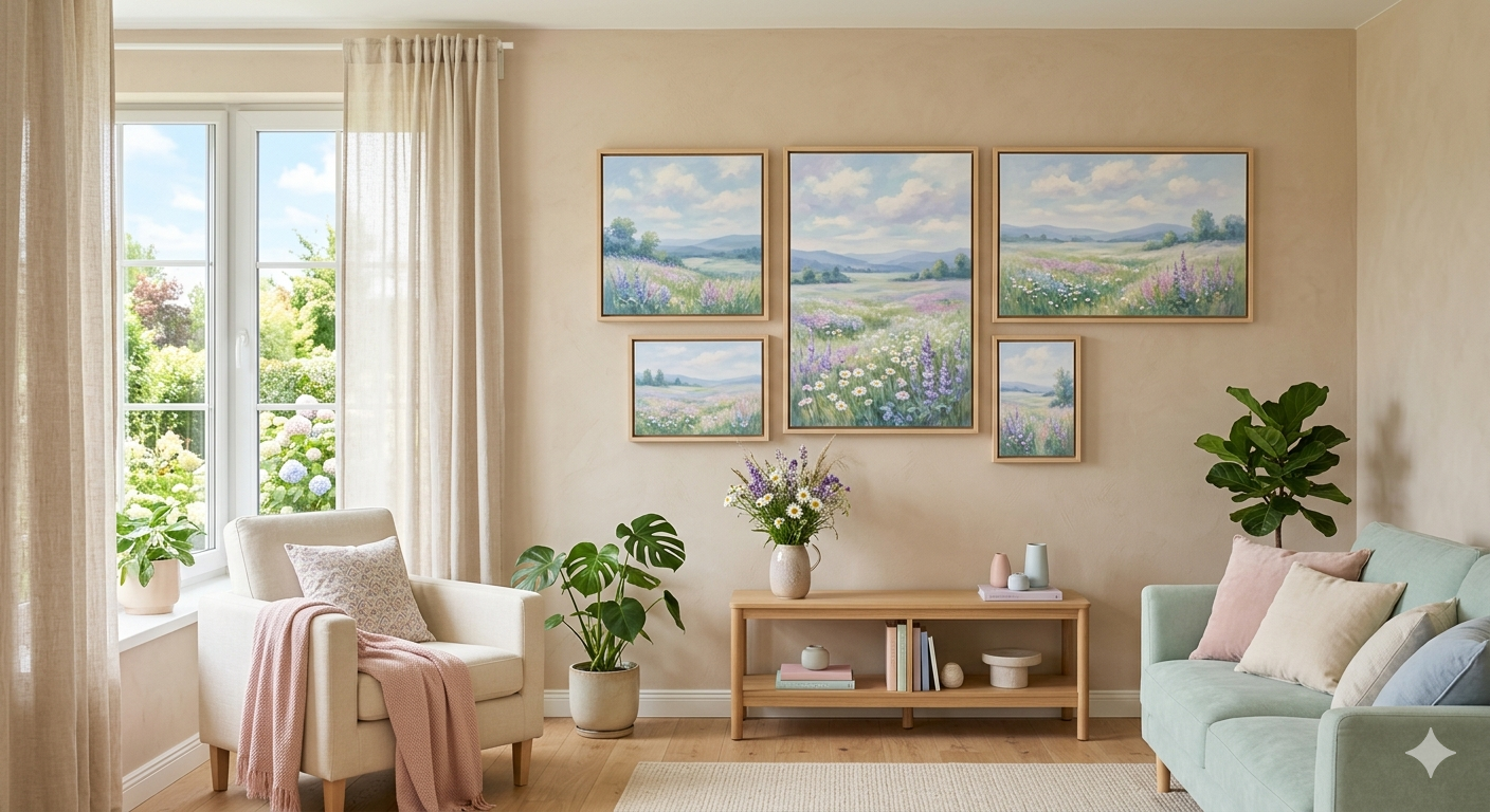 Картины в интерьере: как подобрать сюжет, размер и расположение под стиль комнаты